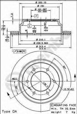 Тормозной диск 09.7377.10 BREMBO