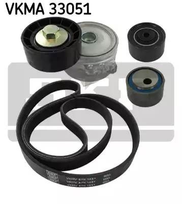 Поликлиновой ременный комплект VKMA 33051 SKF