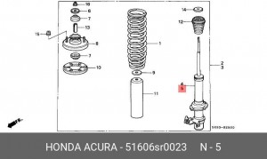 Амортизатор 51606SR0023 HONDA