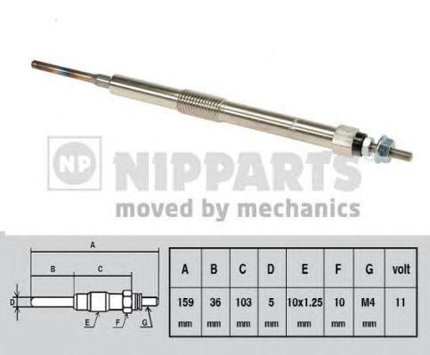 Свеча накаливания J5712019 H B JAKOPARTS NIPPARTS