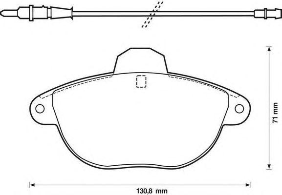 Комплект тормозных колодок, диско 571903B BENDIX JURID
