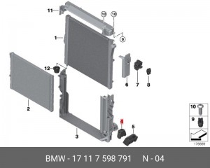 Сайлентблок 17 11 7 598 791 BMW