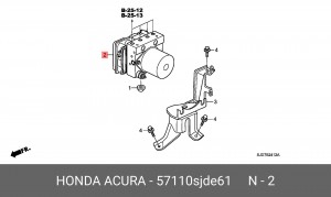Гидравлический насос, тормозная система 57110SJDE61 HONDA