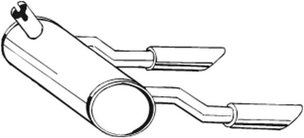 Глушитель выхлопных газов конечный 185-582 BOSAL