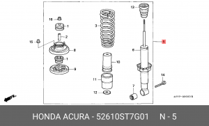 Амортизатор подвески 52610ST7G01 HONDA