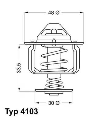 Термостат, охлаждающая жидкость 410382D WAHLER