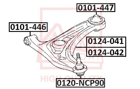 Опора шаровая подвески 0120-NCP90 ASVA
