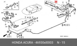 Рабочий цилиндр, система сцепления 46930SL0003 HONDA