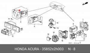 Лампа 35852S2H003 HONDA