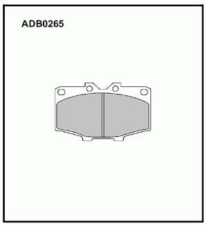 Колодки тормозные дисковые ADB0265 ALLIED NIPPON