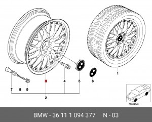 Диск колеса 36 11 1 094 377 BMW