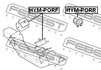 Подушка двигателя HYM-PORF FEBEST