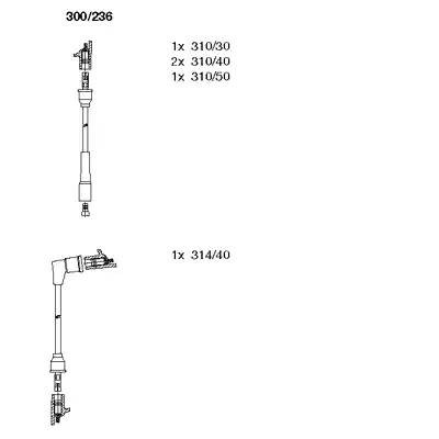 Ккомплект проводов зажигания 300236 BREMI