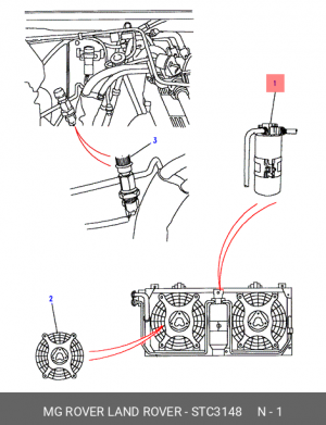 Осушитель, кондиционер STC3148 MG ROVER LAND ROVER