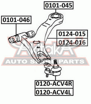 Рычаг подвески 0124015 ASVA