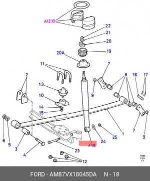 Амортизатор подвески AM87VX-18045-DA FORD