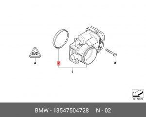 Патрубок дроссельной заслонки 13547504728 BMW
