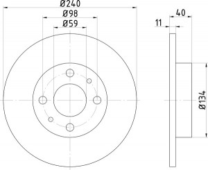 Тормозной диск MDC836 MINTEX