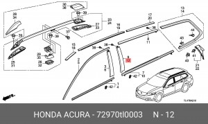 Накладка двери 72970TL0003 HONDA