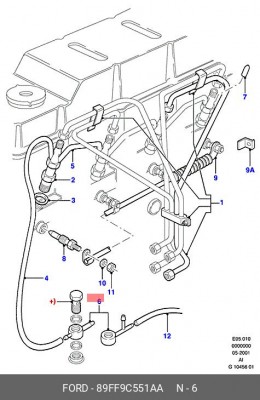 Патрубок, 89FF9C551AA FORD