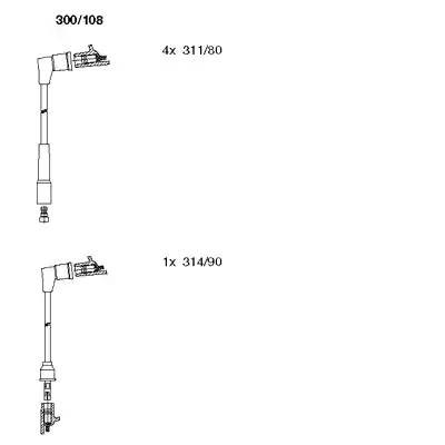 Ккомплект проводов зажигания 300108 BREMI