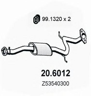 Средний глушитель выхлопных газов 206012 ASSO