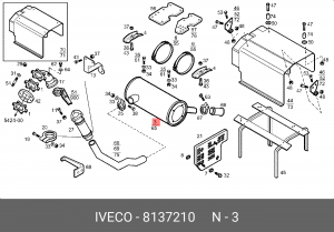 Система выпуска ОГ 8137210 IVECO