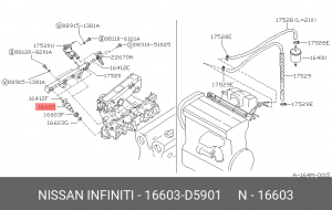 Клапанная форсунка 16603-D5901 NISSAN