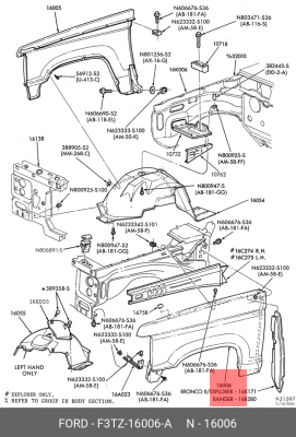 Крыло переднее F3TZ-16006-A FORD