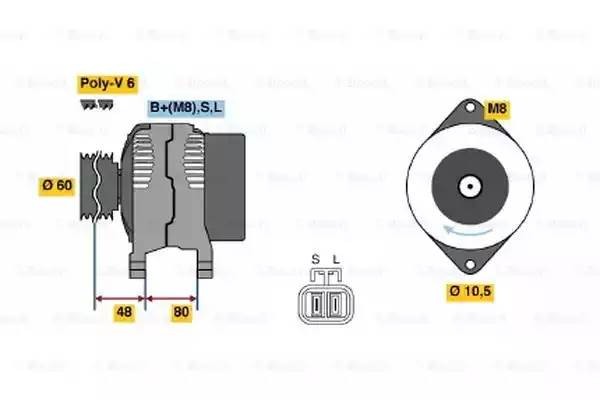 Генератор 0 986 045 701 BOSCH