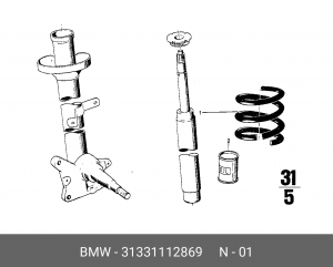 Пружина ходовой части 31 33 1 112 869 BMW