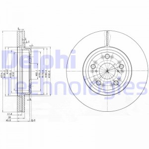 Тормозной диск BG3616 DELPHI