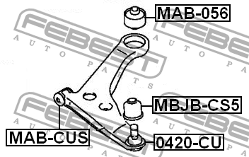 Опора шаровая подвески 0420-CU FEBEST