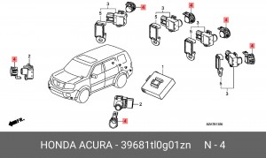 Держатель датчика парковки 39681TL0G01ZN HONDA