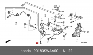 Деталь 90183SWAA00 HONDA