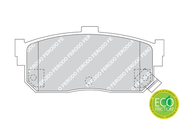 Комплект тормозных колодок, диско FDB1104 FERODO