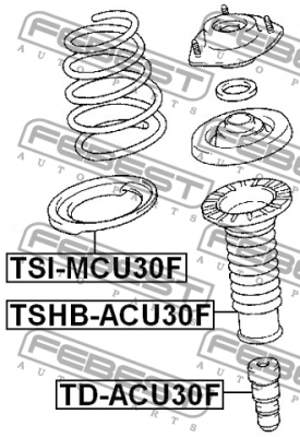 Пыльник амортизатора подвески TSHB-ACU30F FEBEST
