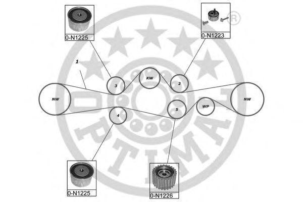 Комплект ремня ГРМ SK-1335 OPTIMAL