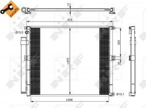 Конденсатор, кондиционер 35049 NRF