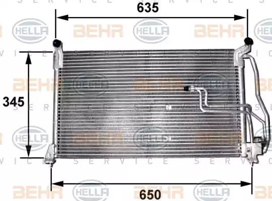 Конденсатор, кондиционер 8FC351035151 HELLA