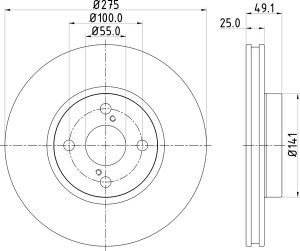 Тормозной диск MDC1588 MINTEX