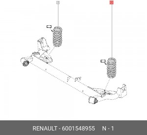 Пружина ходовой части 6001548955 RENAULT