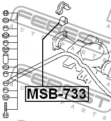 Втулка стабилизатора MSB-733 FEBEST