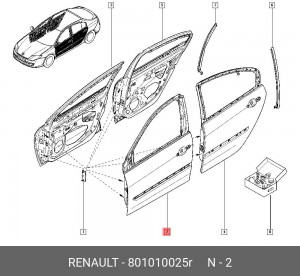 Деталь 801010025R RENAULT