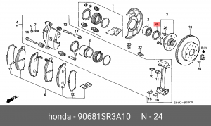 Комплект подшипника ступицы колеса 90681-SR3-A10 HONDA