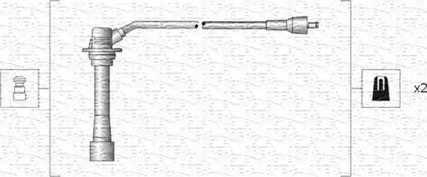 Ккомплект проводов зажигания 941318111135 MAGNETI MARELLI