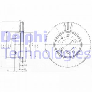 Тормозной диск BG3037 DELPHI