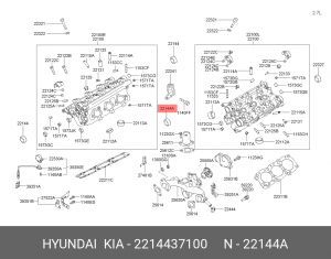 Уплотняющее кольцо, распределительный вал 2214437100 HYUNDAI KIA