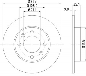 Тормозной диск MDC1493 MINTEX