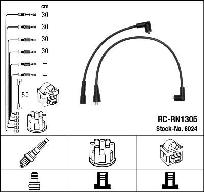 Ккомплект проводов зажигания 6024 NGK NTK
